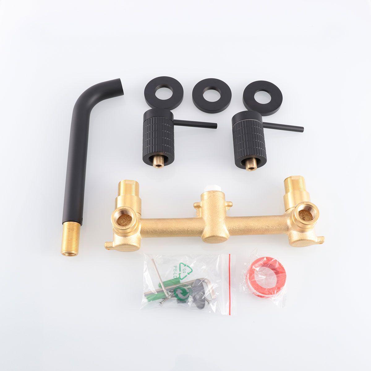 смесители для раковины Vincea Смеситель для раковины Groove VBFW-4G1MB встраиваемый, черный,