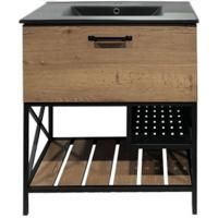 Тумба с раковиной Comforty Бредфорд 75 4149064 Дуб темный Тумба с раковиной Comforty Бредфорд 75 4149064 Дуб темный