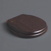 SIMAS Londra Сиденье для подвесного унитаза, дерево, цвет орех,петли - бронза (микролифт)