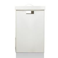 Decor Walther Brownie WB Корзина для белья 38.5x38.5x60.5, с крышкой, цвет: белая кожа Decor Walther Brownie WB Корзина для белья 38.5x38.5x60.5, с крышкой, цвет: белая кожа