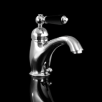 Devon Black Dandy Смеситель для раковины  на 1 отв., ручка черная, цвет: хром