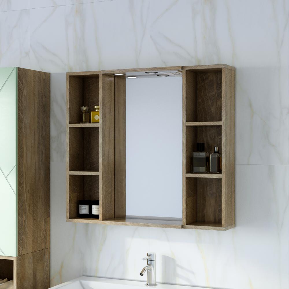 Шкаф навесной открытый Бриклаер КРИСТАЛЛ 20 см, дуб гранж песочный