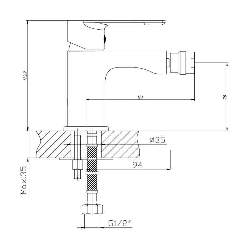 Смеситель для биде Haiba HB50505-8, белый