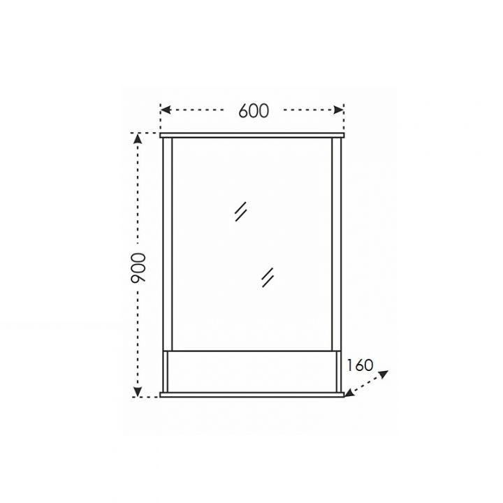 Зеркальный шкаф Санта Вегас 60 см 700178