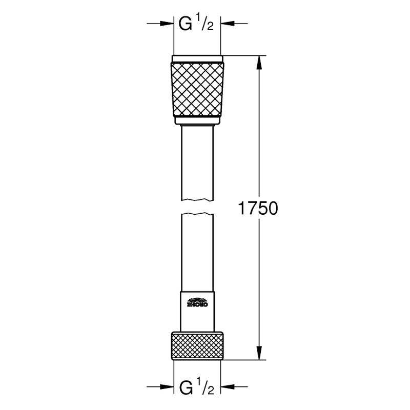 Душевой шланг GROHE ROTAFLEX 28410002 (хром, пластик, 175-см, круглая), шт Душевой шланг GROHE ROTAFLEX 28410002 (хром, пластик, 175-см, круглая), шт