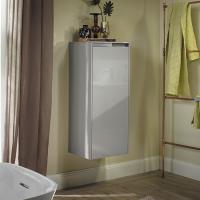 BURGBAD Yso Шкаф подвесной  970х400х350 мм. 1 дверь, 2 стекл полки, 1 столешница. петли слева, цвет серый глянц. BURGBAD Yso Шкаф подвесной  970х400х350 мм. 1 дверь, 2 стекл полки, 1 столешница. петли слева, цвет серый глянц.