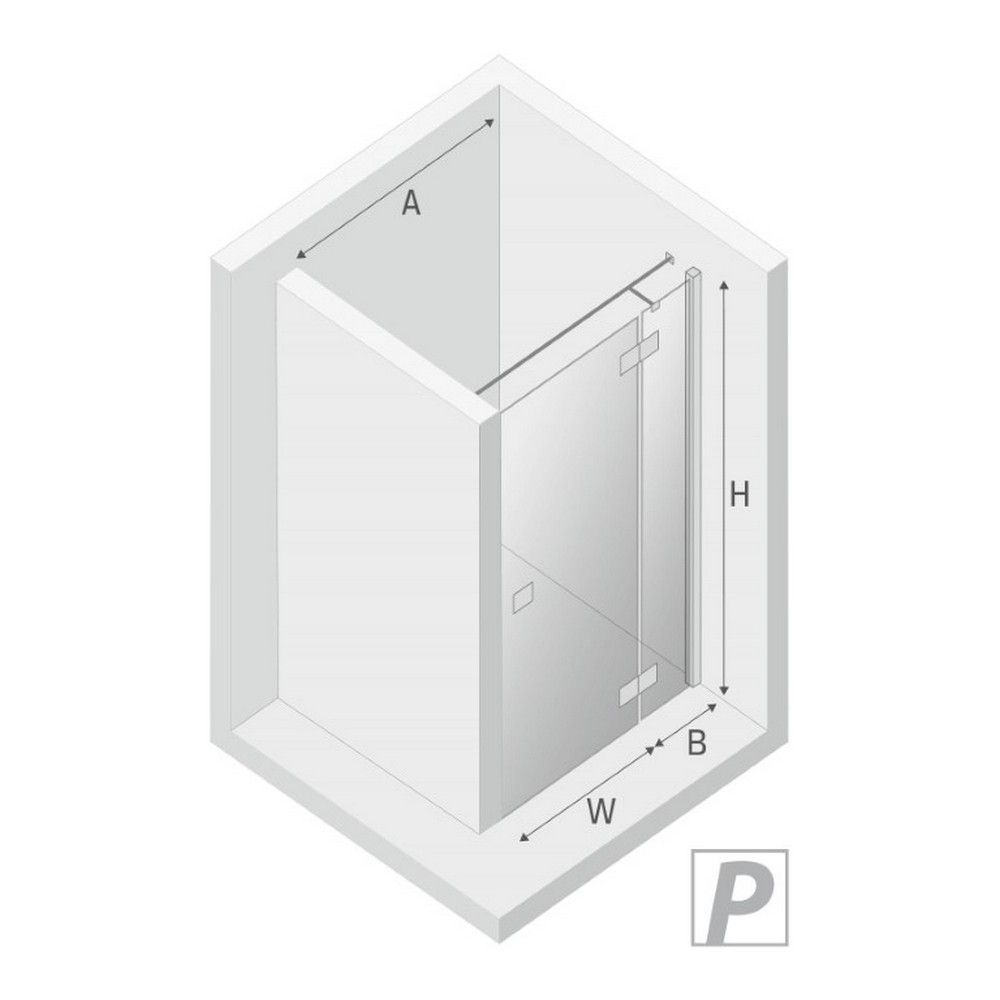 Дверь в нишу NEW TRENDY REFLEXA R 140x200 EXK-1217 (хром)