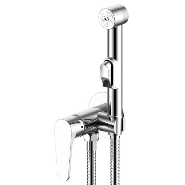 Гигиенический душ со смесителем встраиваемый ESKO KZSMH, хром