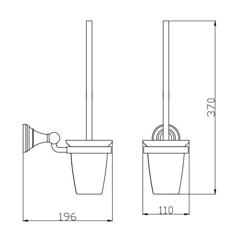 Ершик для унитаза Rav Slezak MORAVA MKA0500, хром, артикул MKA0500