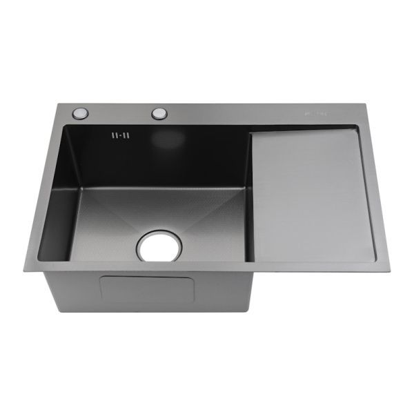 Мойка для кухни Fmark FSC7550Q-L, графит