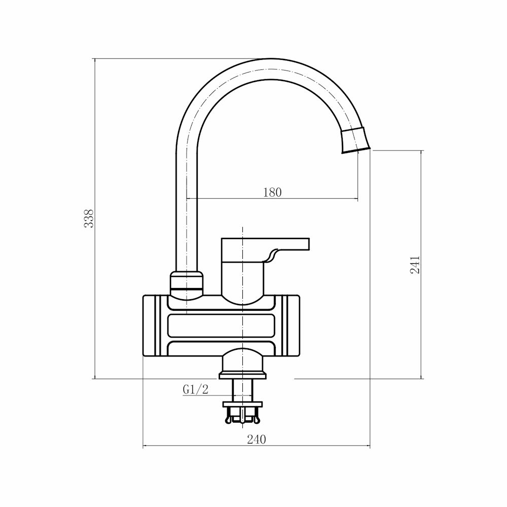Смеситель для кухни проточный электрический с дисплеем FASHUN A570, белый
