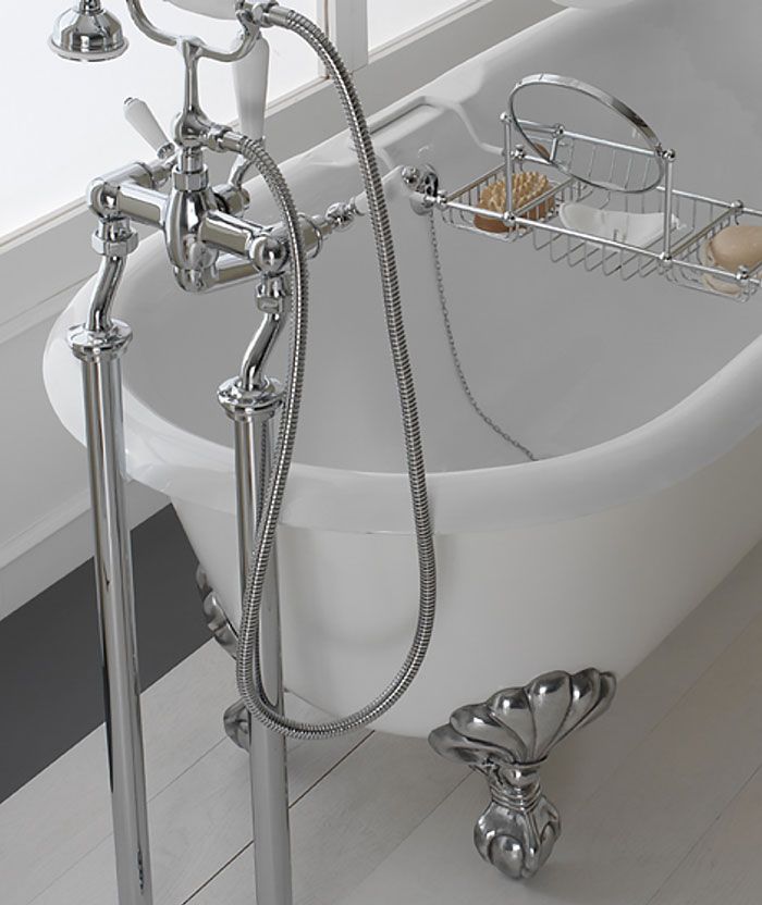 Devon Draycott Ванна чугунная (без отв-й для смес), 170х79хh61см, цвет: белый, ножки Eagle алюминий полированный (без слива-перел)