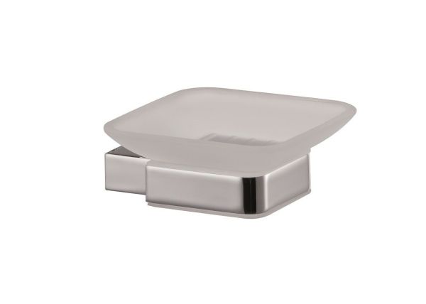 Sanibano Enzo, настенная стеклянная мыльница, цвет хром