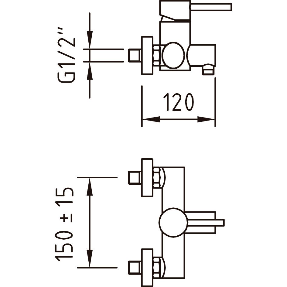CAIMAN ELEGANCE Смеситель для душа, ec1, хром CAIMAN ELEGANCE Смеситель для душа, ec1, хром