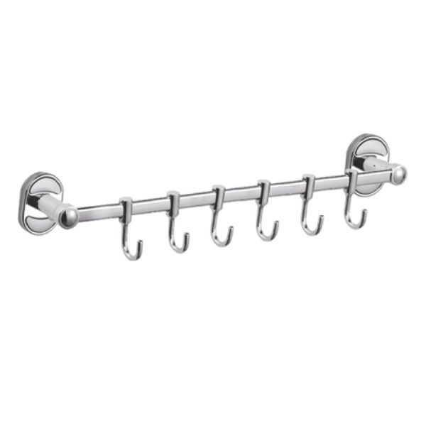 Планка с крючками для полотенец Haiba HB1915-6, хром