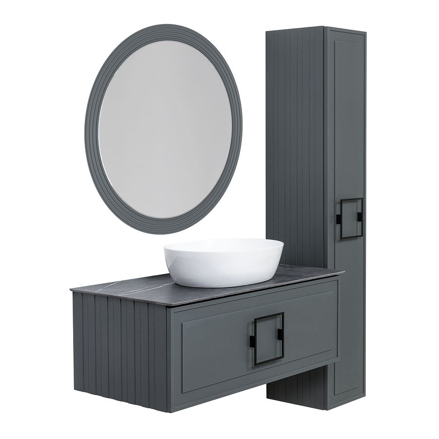 Зеркало с подсветкой La Fenice Terra Grigio 65, серо-зелёное, артикул FNC-02-TER-G-65