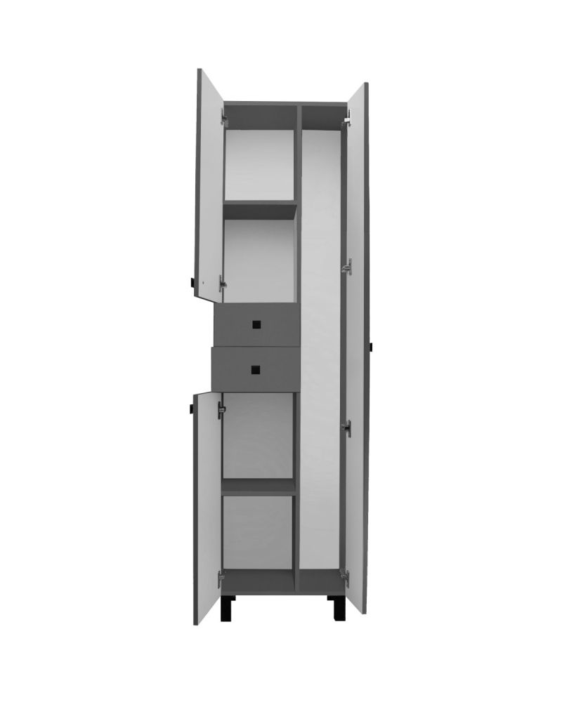 Шкаф-колонна Runo 50 правый темно-серый/графит (00-00004889), артикул 00-00004889