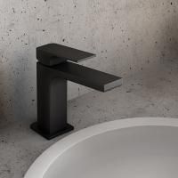 FIMA|Carlo Frattini Fit Смеситель для раковины на 1 отв, с донным клапаном, h110мм излив 110мм, цвет: черный матовый FIMA|Carlo Frattini Fit Смеситель для раковины на 1 отв, с донным клапаном, h110мм излив 110мм, цвет: черный матовый