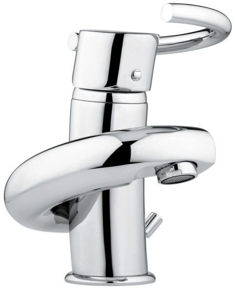 Смеситель Twist с донным клапаном для раковины, цвет хром