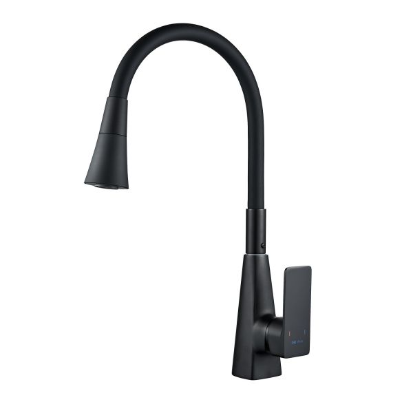 Смеситель для кухни с гибким изливом Shevanik S543H-3, черный