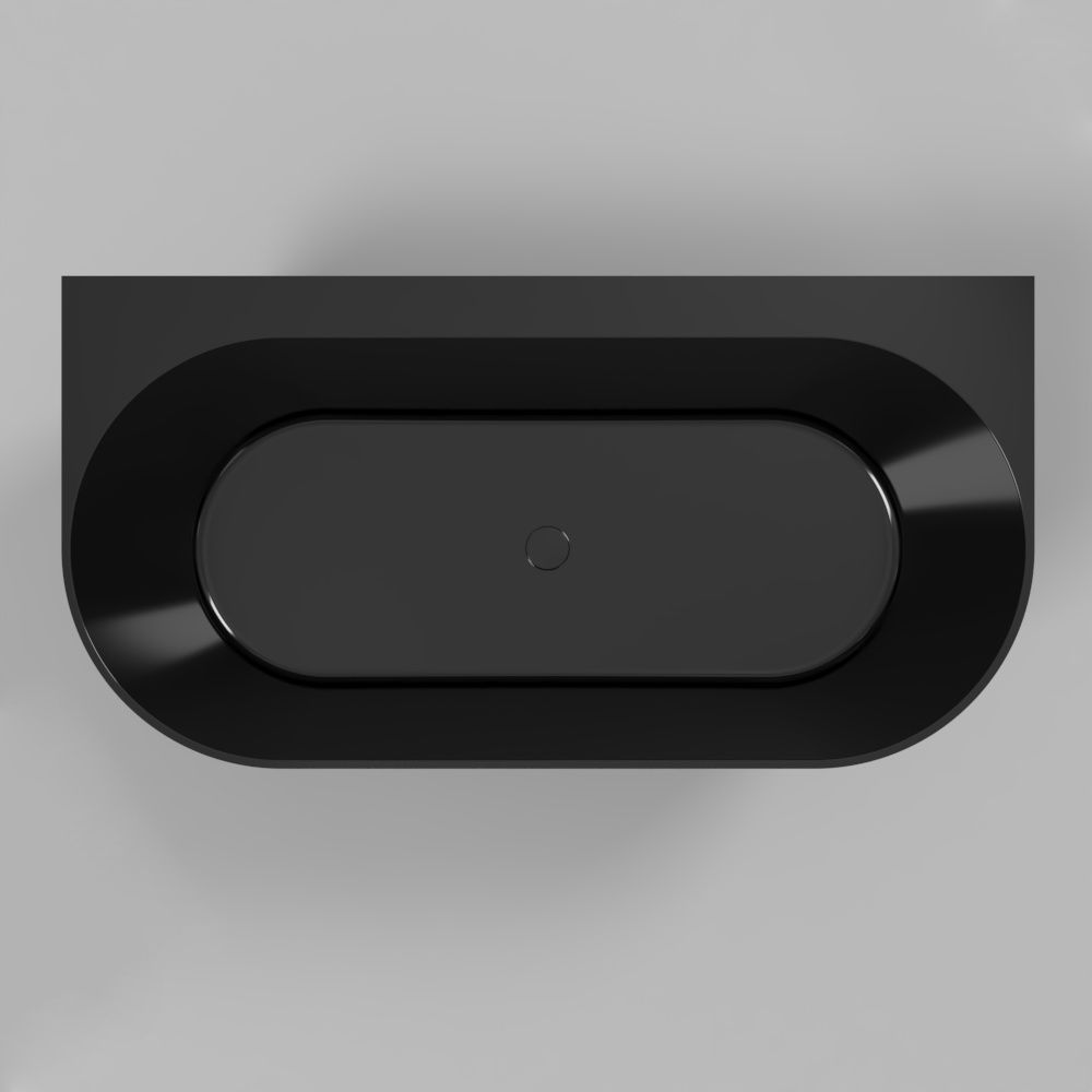 Ванна WHITECROSS Pearl B 155x78 (черный глянец) иск. камень