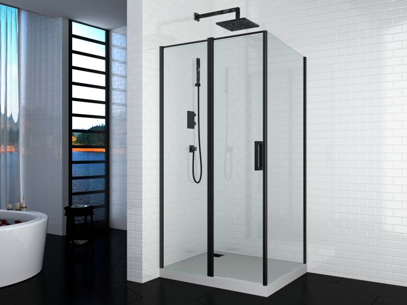 Душевой уголок Cerutti SPA Victoria 120x90 B профиль Черный стекло прозрачное Душевой уголок Cerutti SPA Victoria 120x90 B профиль Черный стекло прозрачное