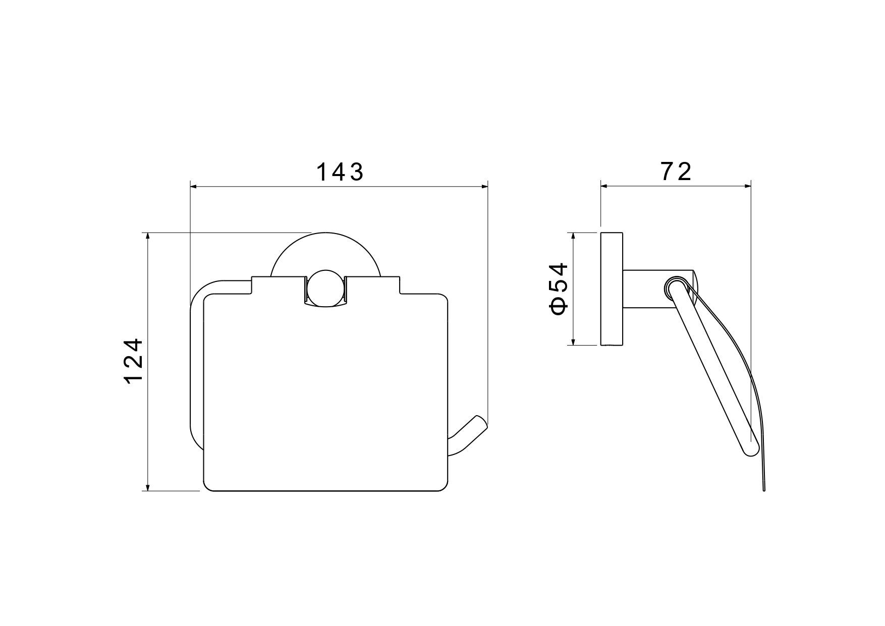 Бумагодержатель с крышкой AQUATEK, матовый черный AQ4209MB ОБЕРОН Бумагодержатель с крышкой AQUATEK, матовый черный AQ4209MB ОБЕРОН