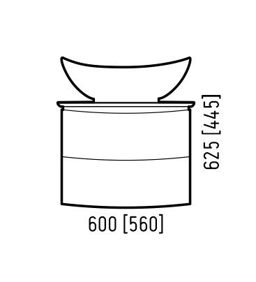 Тумба подвесная "Огайо 60 Z2", Гамма 56