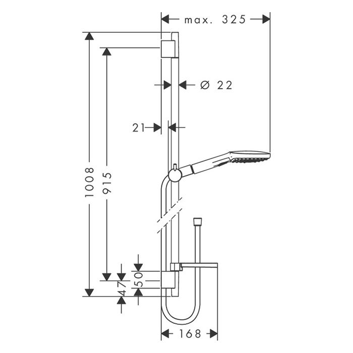 HG Raindance Select E Душевой набор: штанга 900mm, ручной душ 120, 3jet (Rain, RainAir, WhirlAir), EcoSmart, мыльница, шланг, цвет: белый/хром HG Raindance Select E Душевой набор: штанга 900mm, ручной душ 120, 3jet (Rain, RainAir, WhirlAir), EcoSmart, мыльница, шланг, цвет: белый/хром