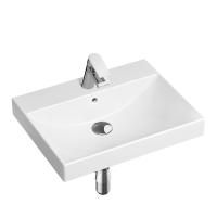 Комплект 4 в 1 Lavinia Boho Bathroom Sink 21510317, врезная фарфоровая раковина 60 см, смеситель, латунный сифон, донный клапан quick-clac
