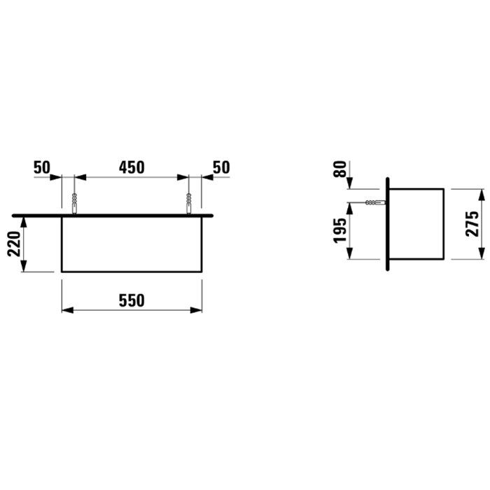 Laufen Palomba Шкаф подвесной, 550х220х275мм, цвет: синий