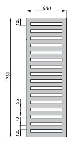 Водяной полотенцесушитель Zehnder Metropolitan Bar MEPM-180-060/ID Белый Водяной полотенцесушитель Zehnder Metropolitan Bar MEPM-180-060/ID Белый