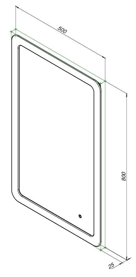 Зеркало Aquanet Ирис 50 с подсветкой LED Зеркало Aquanet Ирис 50 с подсветкой LED
