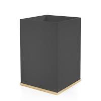 3SC Mood Deluxe Black Ведро, без крышки, 20х30х20 см, цвет: чёрный матовый/золото 24к. 3SC Mood Deluxe Black Ведро, без крышки, 20х30х20 см, цвет: чёрный матовый/золото 24к.