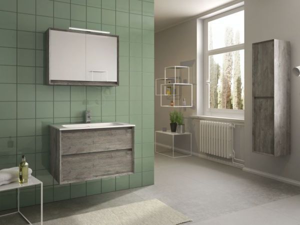 IBX TEBAS, тумба под раковину с раковиной из мин. литья VERSAILLES 100 см, цвет пино джексон