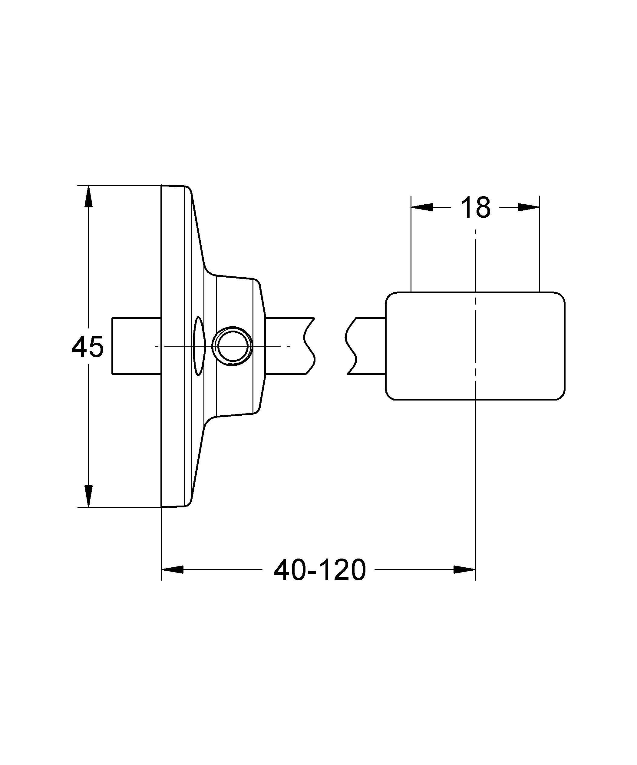 Настенный хомут GROHE, хром (28708000) Настенный хомут GROHE, хром (28708000)