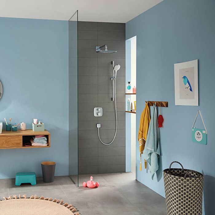 Смеситель для душа, Hansgrohe, Ecostat E, тип открывания воды-вентильный, тип регулирования воды-термостатический картридж, монтаж-вертикальный встраиваемый (настенный), внутренняя часть-необходимо заказать, цвет-хром Смеситель для душа, Hansgrohe, Ecostat E, тип открывания воды-вентильный, тип регулирования воды-термостатический картридж, монтаж-вертикальный встраиваемый (настенный), внутренняя часть-необходимо заказать, цвет-хром