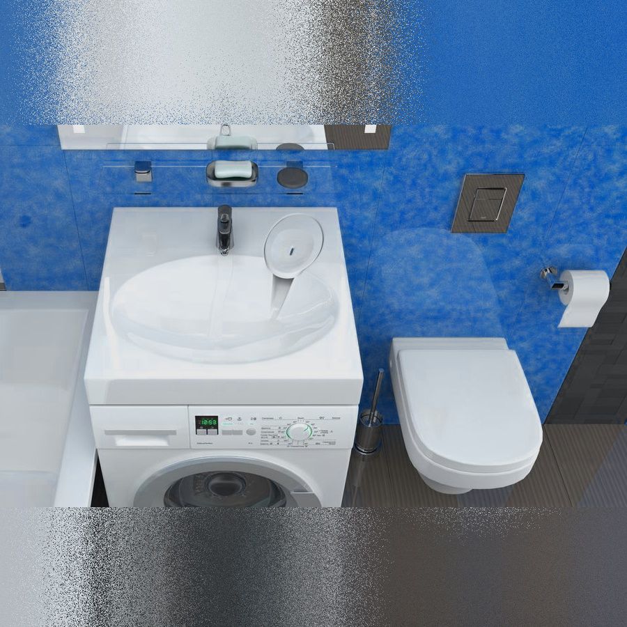 Раковина над стиральной машиной Maretti EN13SM31-844, белая, артикул EN13SM31-844