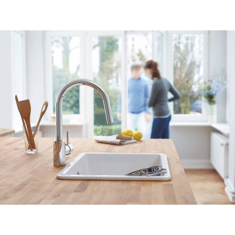 Смеситель для кухни GROHE Concetto, высокий излив, хром (31483002) Смеситель для кухни GROHE Concetto, высокий излив, хром (31483002)
