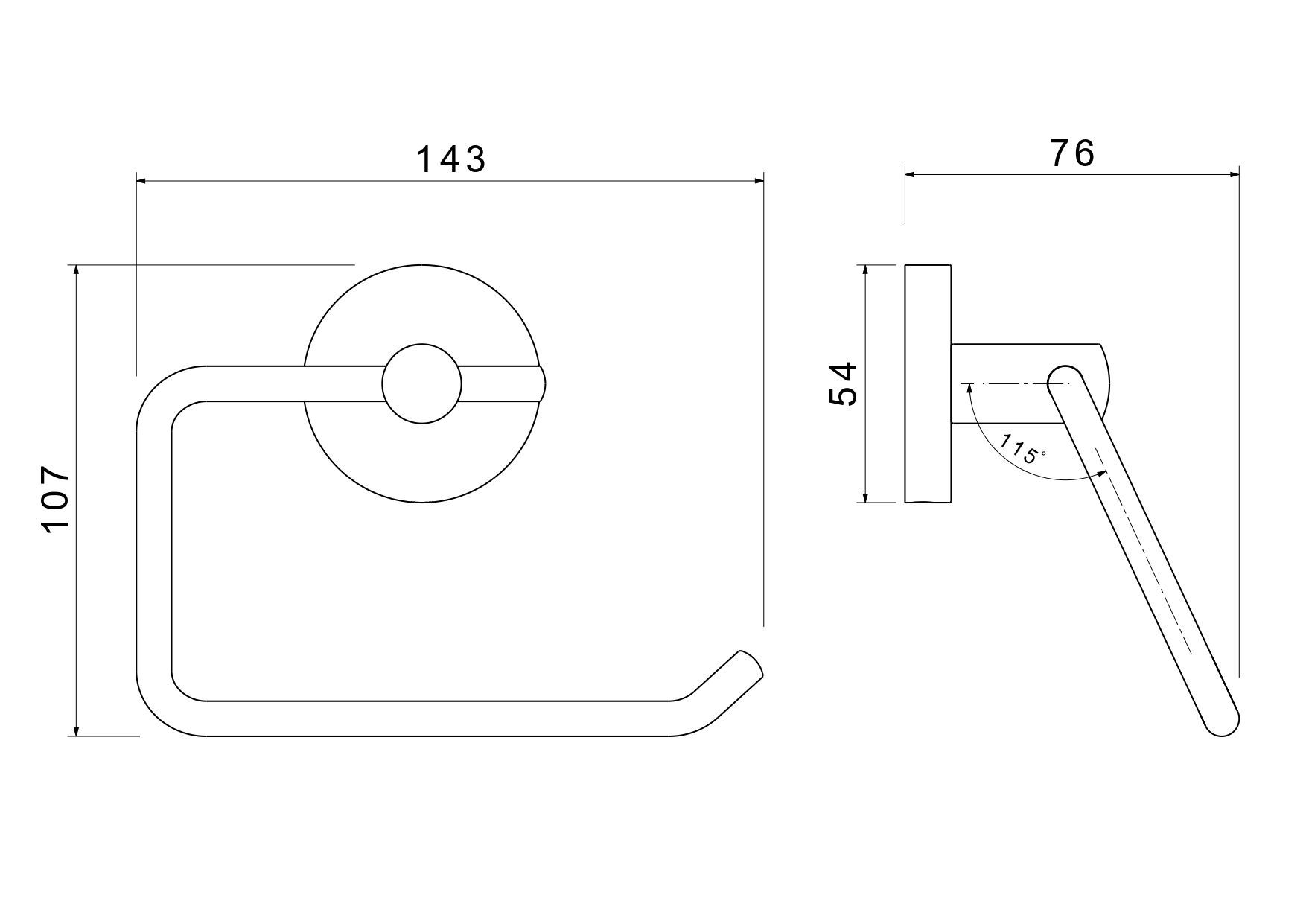 Бумагодержатель квадратный AQUATEK, матовый черный AQ4218MB ОБЕРОН Бумагодержатель квадратный AQUATEK, матовый черный AQ4218MB ОБЕРОН