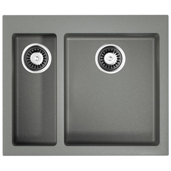 Мойка, OMOIKIRI, Bosen, число чаш-2, ширина, мм-590, глубина, мм-500, высота, мм-220, тип установки-встраиваемый, отверстия для смесителя-3 промаркированных, с переливом, сифон и донный клапан в комплекте, автоматический донный клапан приобретается отдель