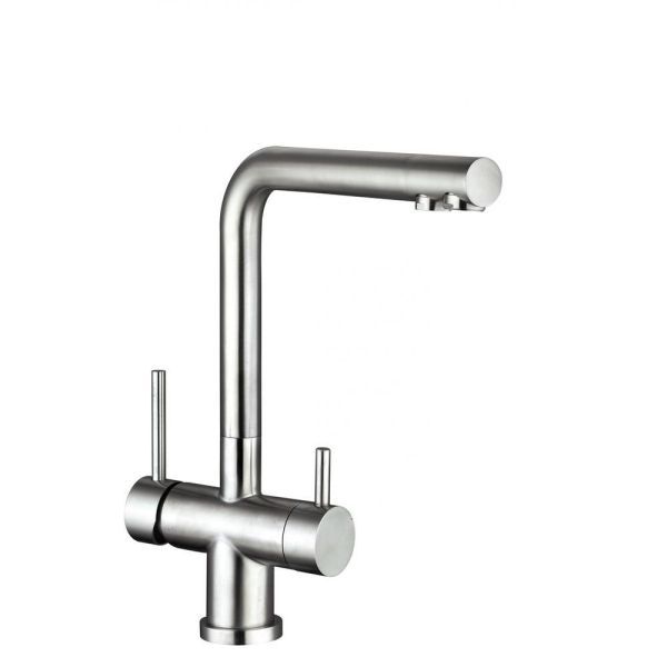 Смеситель для кухни с подключением фильтра Florentina АРЕС 333.20H.2113.900, нержавеющая сталь