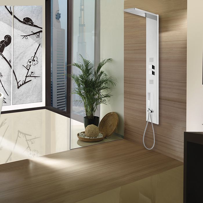 Bossini Manhattan Душевая панель из нерж/стали 200хh1500/вылет 532 мм, с 4мя функциями, смеситель монокомандный, цвет: хром ЦЕНА) Bossini Manhattan Душевая панель из нерж/стали 200хh1500/вылет 532 мм, с 4мя функциями, смеситель монокомандный, цвет: хром ЦЕНА)