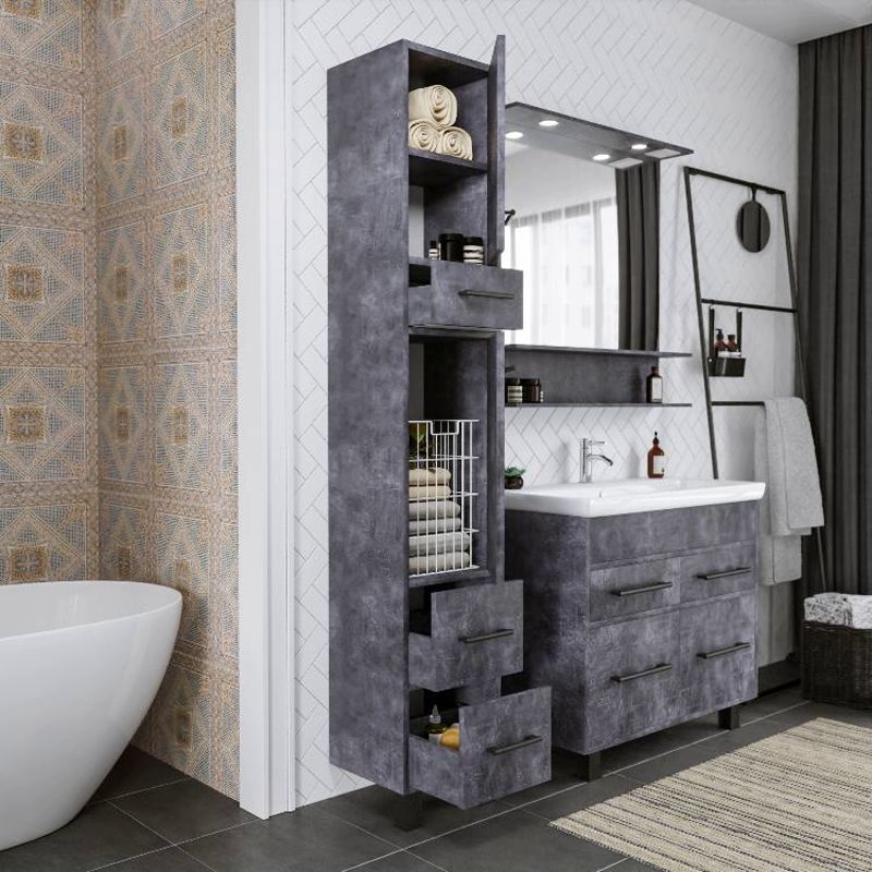 Пенал Бриклаер ЧИЛИ 35 см, цемент, артикул 4627125415197