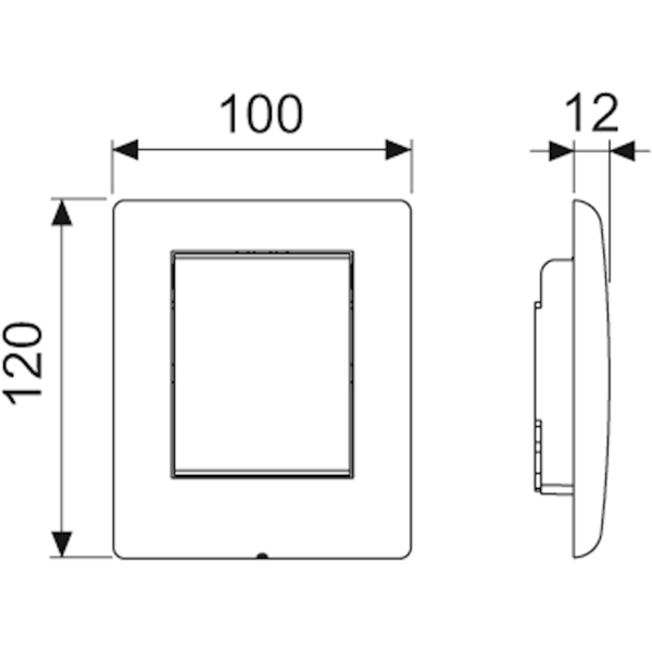 TECEplanus Urinal, клавиша, белая глянцевая.