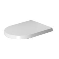 Сиденье для унитаза, Duravit, ME by Starck, с крышкой, ширина, мм-370, глубина, мм-440, высота, мм-30, тип шарниров-без SoftClose, материал шарниров-нержавеющая сталь, цвет шарниров-нержавеющая сталь, цвет-белый