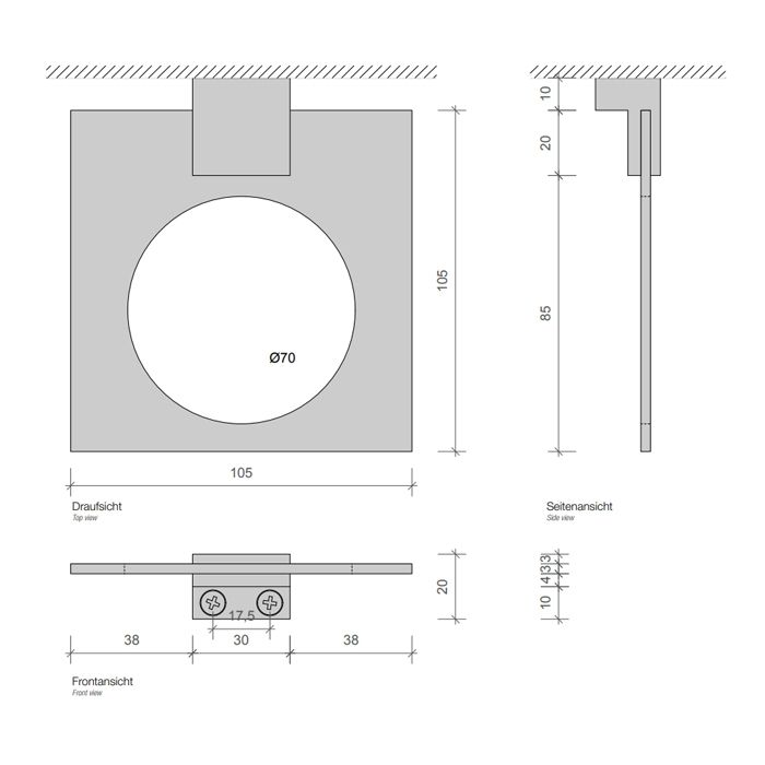 Кронштейн для фена, Decor Walther, DW 335,  цвет-хром, артикул 0841900