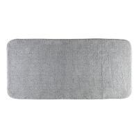 Коврик для ванной комнаты 70х140 см. без вышивки, серый, окантовка серебро