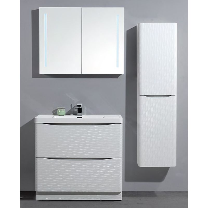 Тумба под раковину BelBagno Ancona-N 80 ANCONA-N-800-2C-PIA-BL Bianco lucido Тумба под раковину BelBagno Ancona-N 80 ANCONA-N-800-2C-PIA-BL Bianco lucido