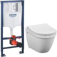 Комплект унитаза Vitra S 50 5956B003-0101 с инсталляцией Grohe Rapid SL 38772001 с сиденьем Микролифт и клавишей смыва Хром Комплект унитаза Vitra S 50 5956B003-0101 с инсталляцией Grohe Rapid SL 38772001 с сиденьем Микролифт и клавишей смыва Хром